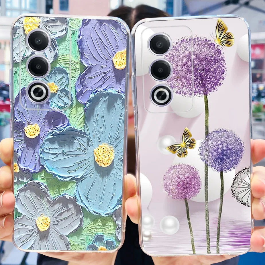 Luxury Flowers Painted Soft Silicone Phone Case - Elegant Bumper Cover