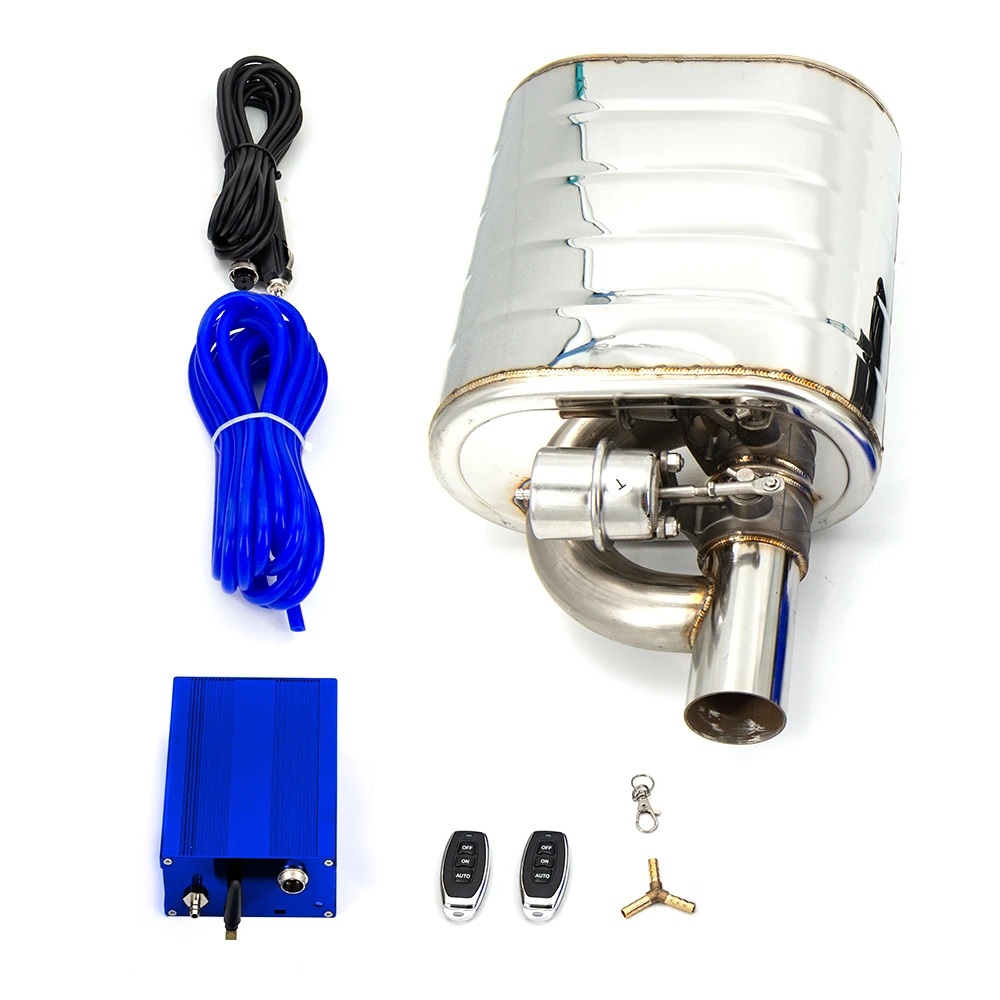 2"/2.5"/2.75"/3" Inch Exhaust Muffler Dump Vacuum Valve Stainless Steel Exhaust Cutout Remote Control Set Pump Controller
