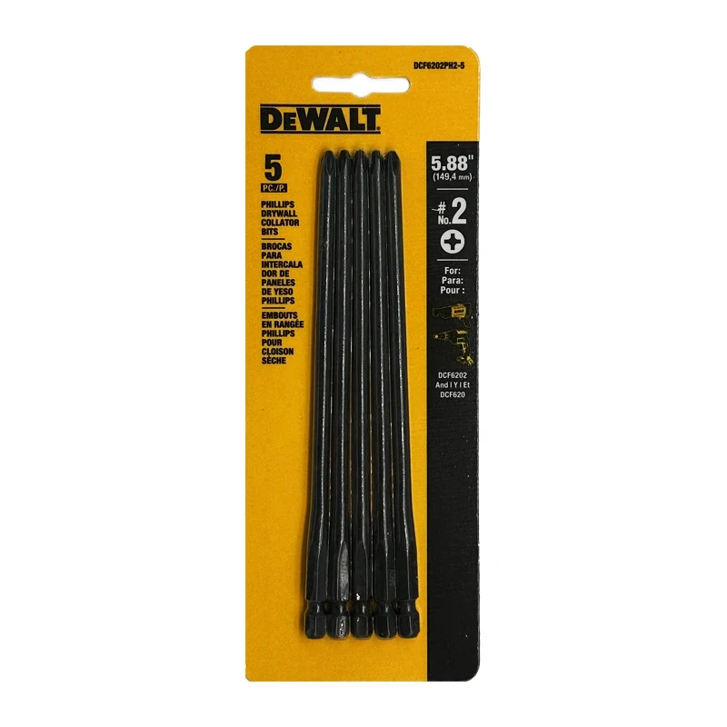 DEWALT Drywall Collator Bits 5PC PH2 DCF620/DCF630/DCF6202 윌로우 네일건 호환 전동 공구 액세서리 DCF6202PH2-5