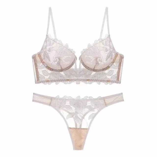 Embroidery Mesh Lingerie Set 2