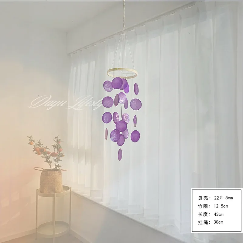 INS Windchimes Home Decor Natural Shell Dream Wind Chimes Bohemian Dream Catchers Kids Room Nursery Decor Special New Year Gift 4