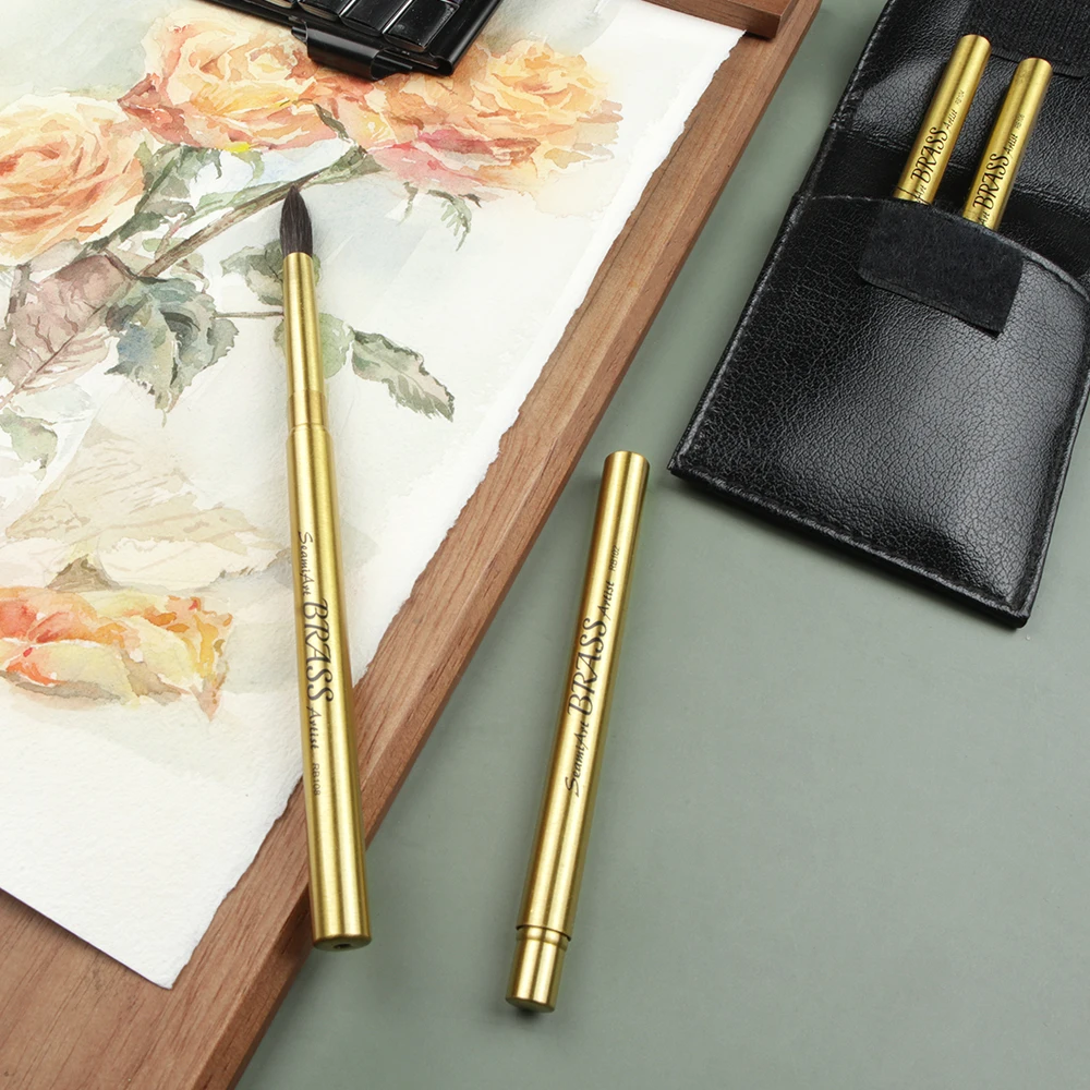 SeamiArt Ȳ�� ���� ��, �޴�� ���� ���� ª�� ��ġ�� ��äȭ ����Ʈ �귯��, ���� ���� ��Ʈ ��ǰ, 1pc