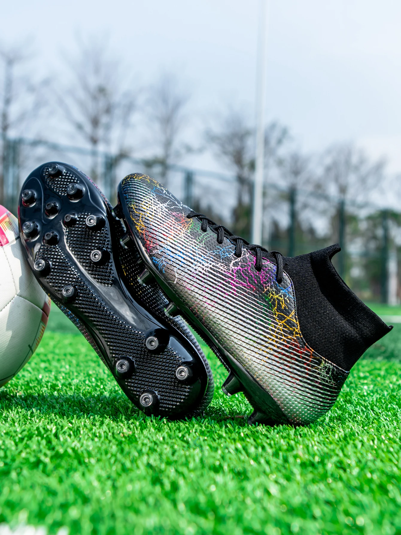 Men Kids Ankle Boots Children Fast Soccer Training Sneakers Outdoor Non Slip Male Football Cleats Shoes_voghion.com