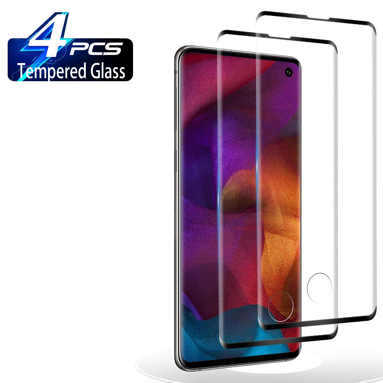 

2/4Pcs 3D Tempered Glass For Samsung Galaxy S10 Plus S20 Plus Curved Anti Scratch Screen Protector Glass