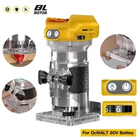 Brushless Electric Trimmer Woodworking Trimming Machine Wood Router Milling Engraving Slotting Machine Fit Dewalt 18V Battery 1
