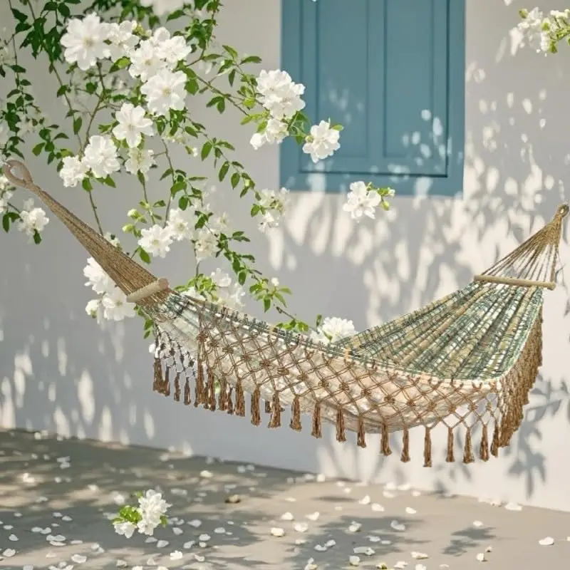 Hamaca Colgante Bohemian con Flecos