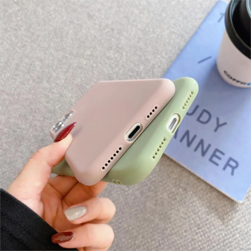 Sleek Matte Candy-Colored Phone Case - Fashionable Couples Cover