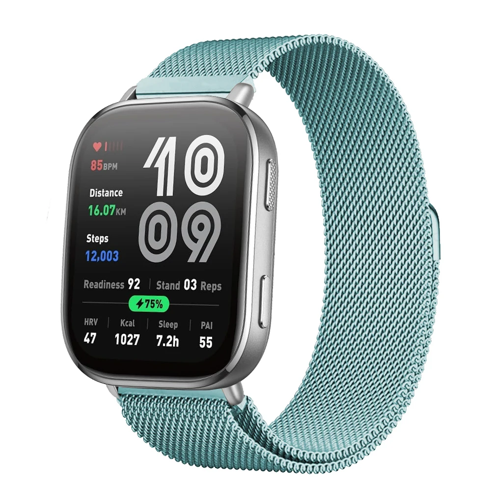 Magnetic Metal Mesh Smartwatch Wristband - 22mm Strap Bracelet