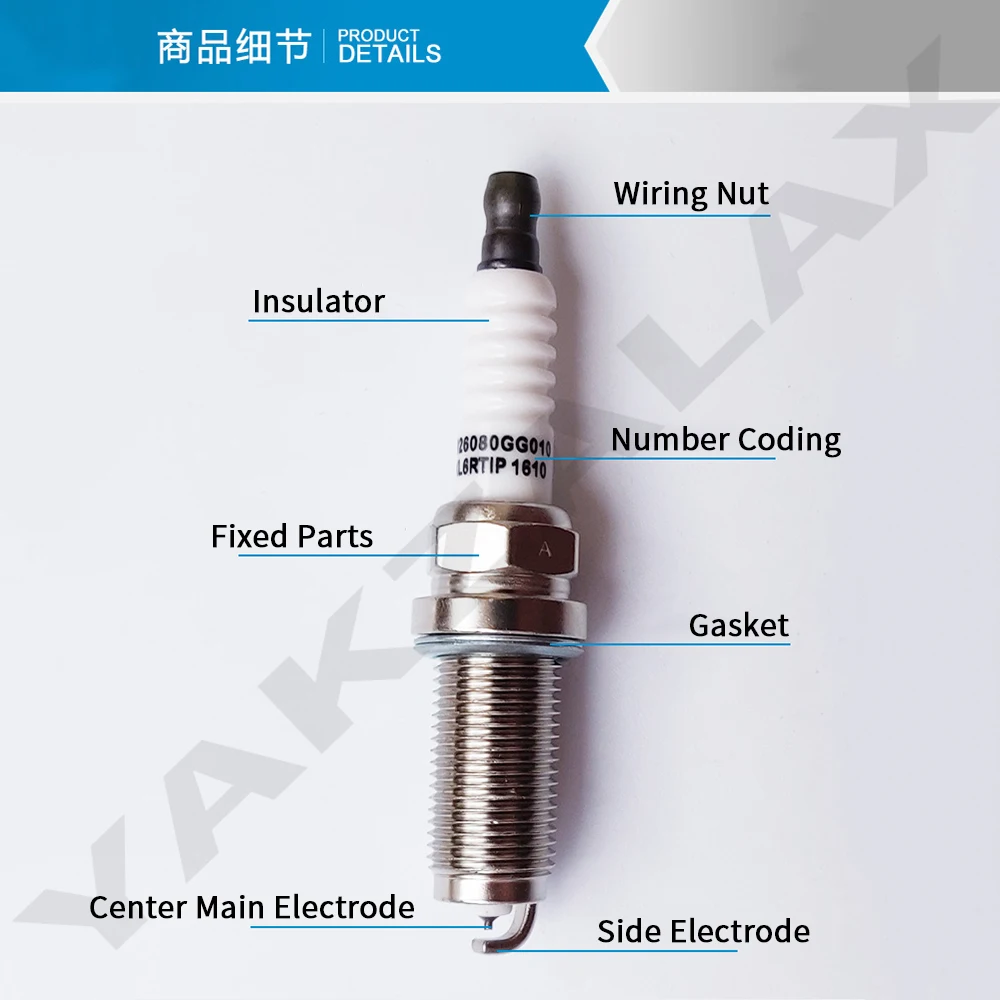 Spark Plug 4pcs/lot 1026080GG010 Spark Plug for JAC J3 J4 J5 J6 SEI2 SEI3