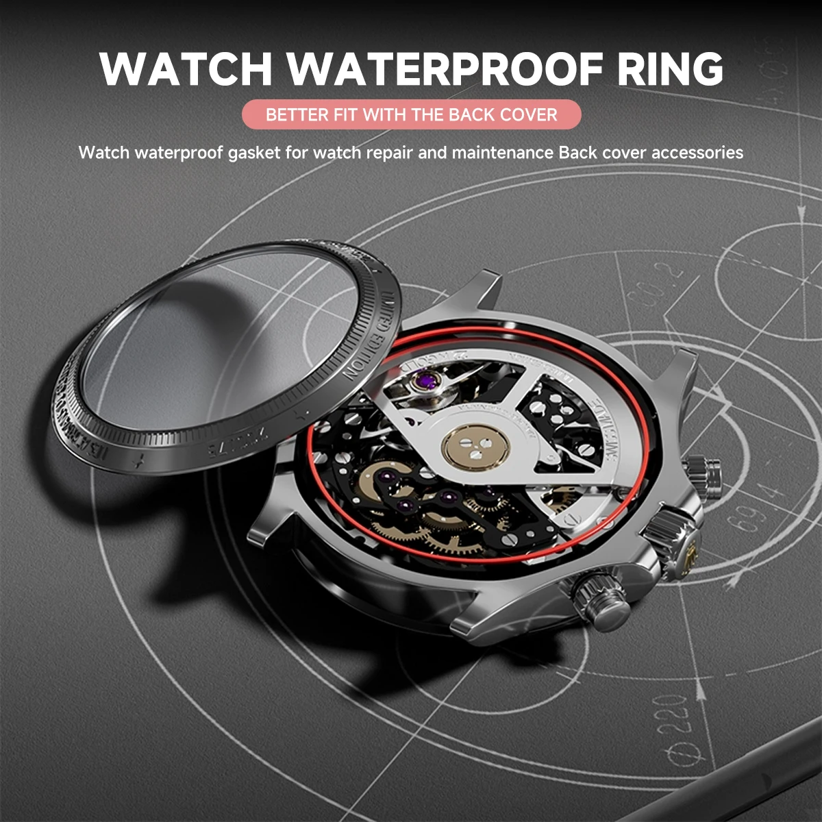 Premium Red 0.6mm Gasket O-Ring for Watch Case Back Repair