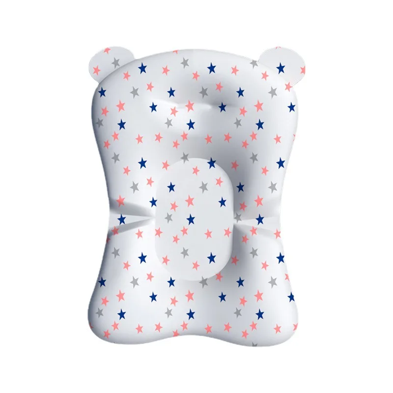 Foldable Baby Shower Suspension Bath Pad Baby Support Seat Pad, Adjustable Bathtub Shower Anti Slip Mesh Bag Pad