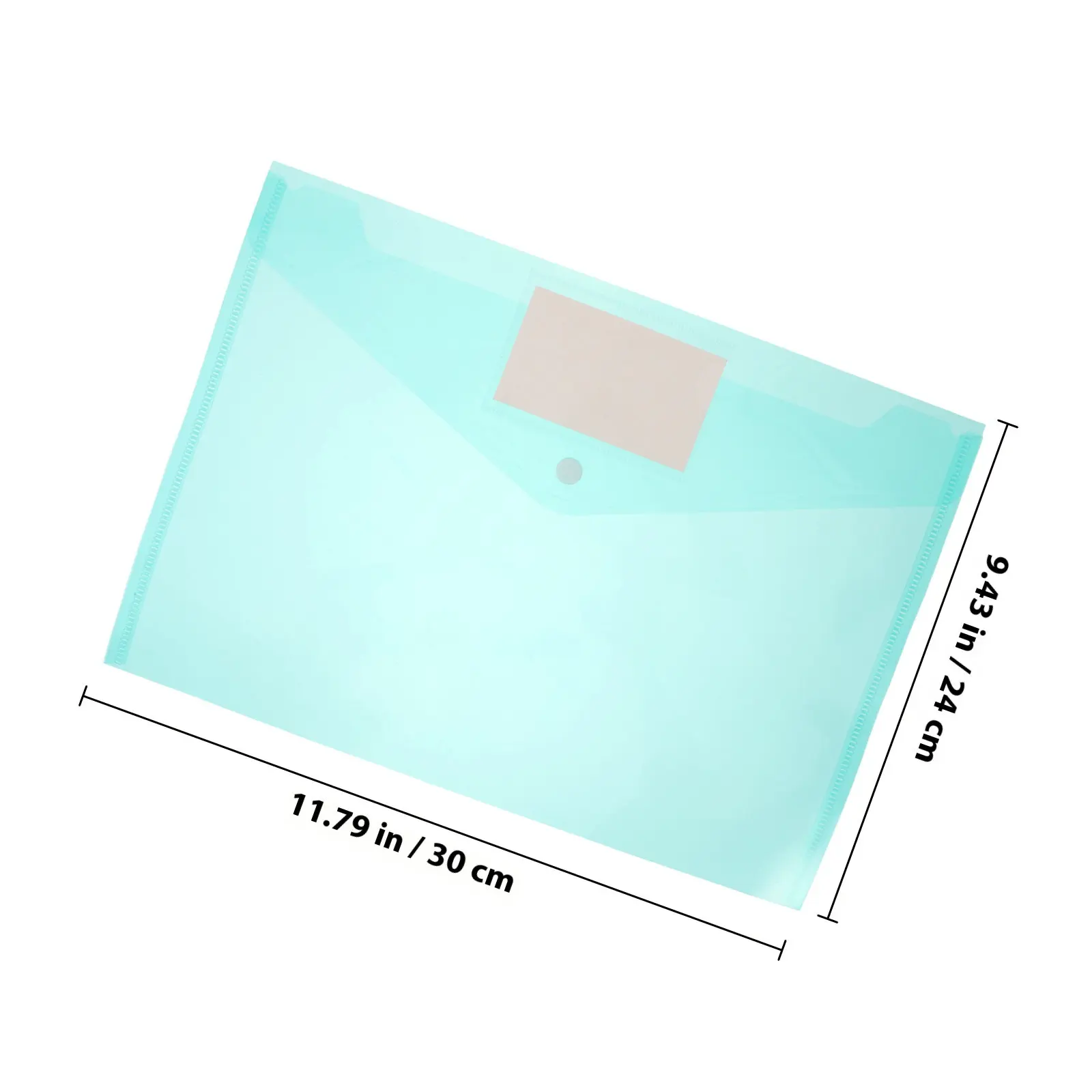 6Pcs 투명 문서 가방 스냅 버튼이 있는 PP 파일 폴더 실용적인 파일 저장 주최자 경량 사무실 학교 문서