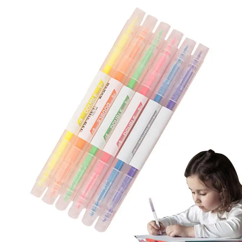 

Book Highlighters Aesthetic Clear View Dual Tips Highlighter Pen Quick Dry Cute Bible Highlighter For Drawing Writing Artistic