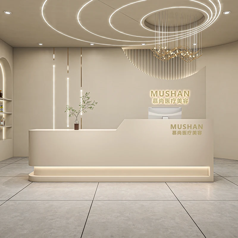 check out reception desk stainless steel supermark informati office reception desk restaurant comptoir caisse bar furniture Cashier Check Reception Desk Lectern Luxury Mobile Stainless Reception Desk Information Gym Comptoir De Caisse Bar Furniture