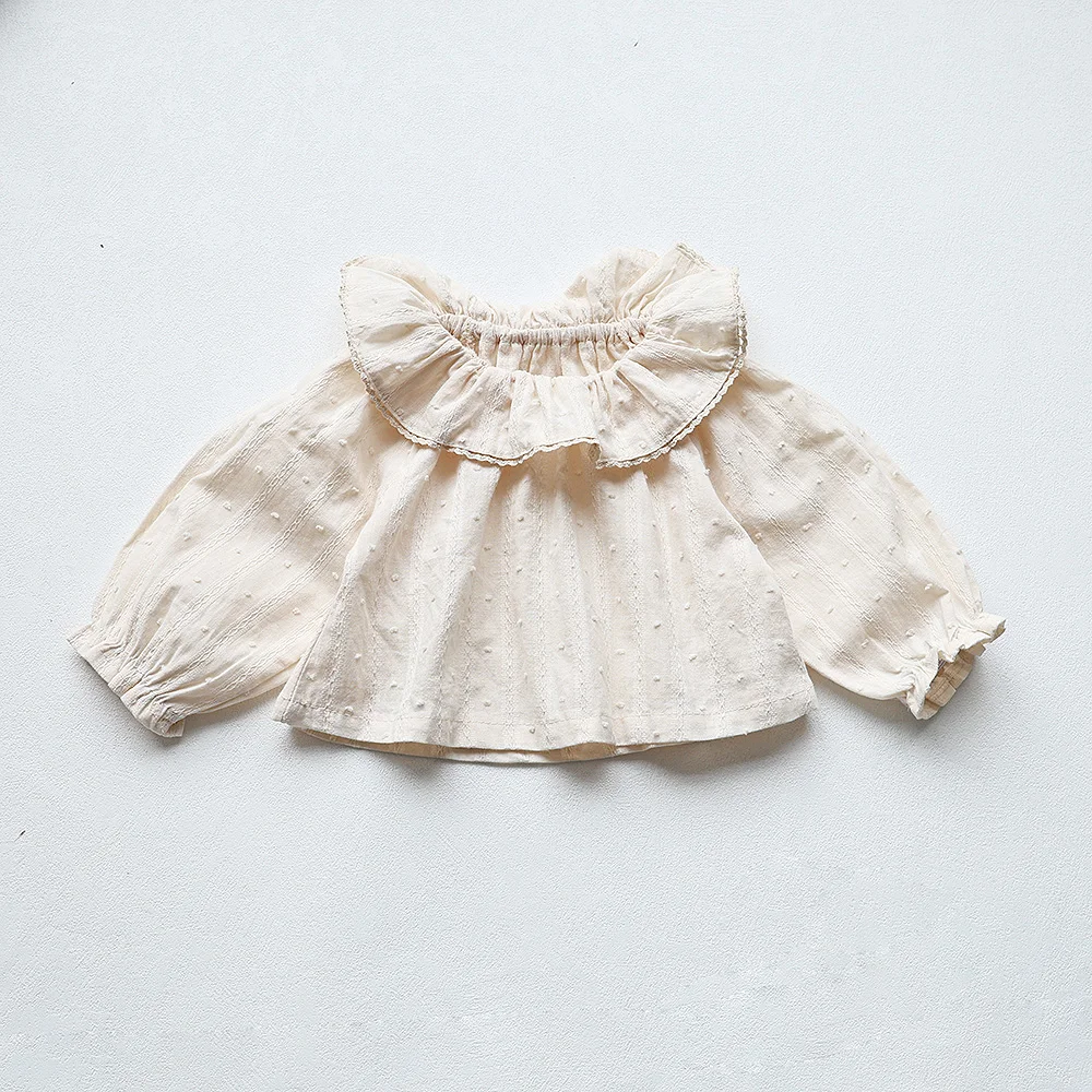 MILANCEL Baby Clothes Peter Pan Collar Girls Blouse Long Sleeve Baby Base Shirt Tops baby girl clothes,kids bottoming shirt