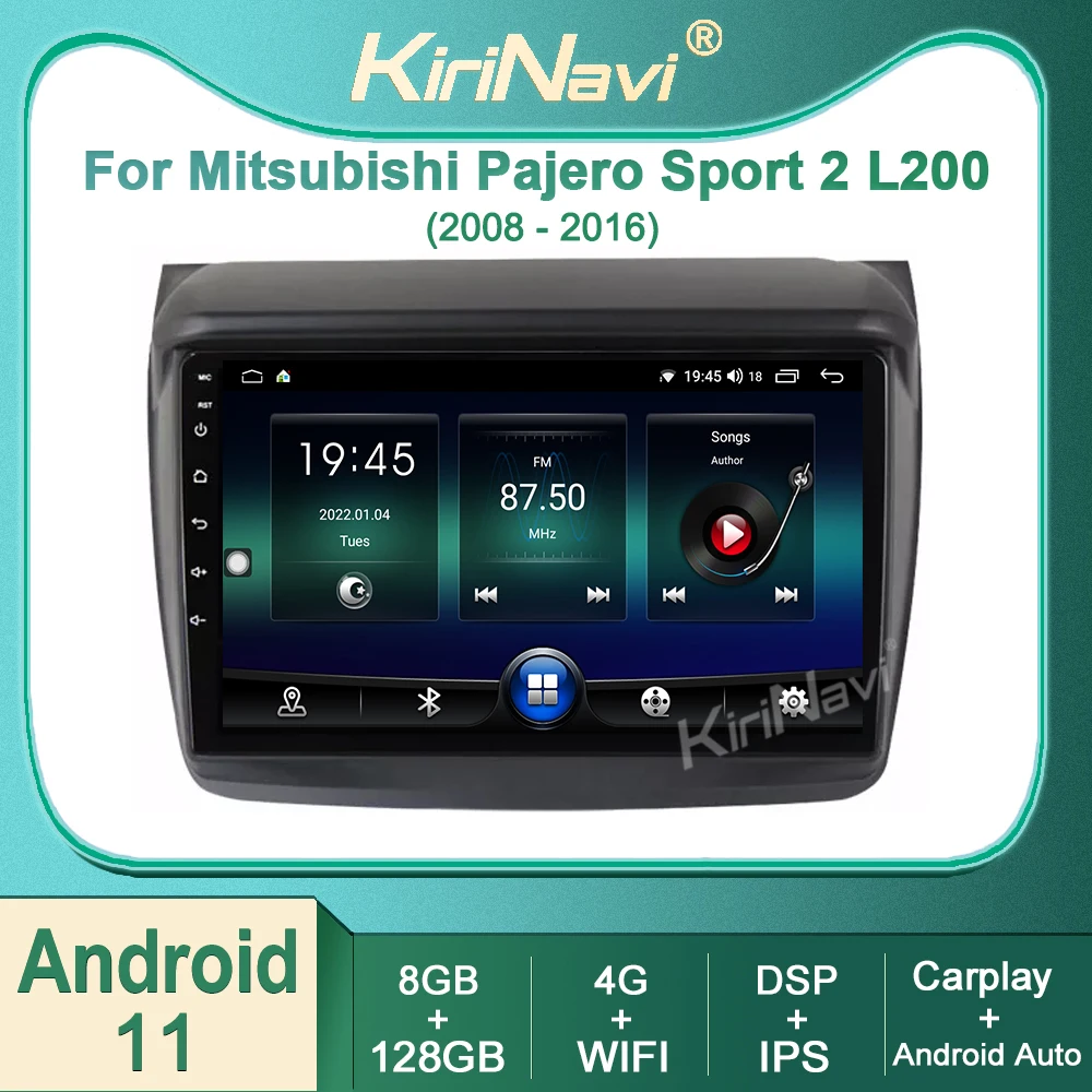 

Автомобильный GPS-навигатор Kirinavi для Mitsubishi Pajero Sport 2 L200 Triton 2008-2016, автомобильное радио, DVD, мультимедийный плеер, стерео 4G WIFI
