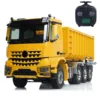Toy 1/14 RC Hydraulic Dumper Car 8x8 Roll On Full Dump Truck Sound Light Rear Axle Steering Sound Light Tipper Model TH23869 1