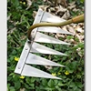 4/5/6/7 Teeth Iron Gardening Hoe Weeding Rake Farm Tool Grasping Raking Loosening Soil Nail Rake Tool Artifact Harrow Farm Tools 3