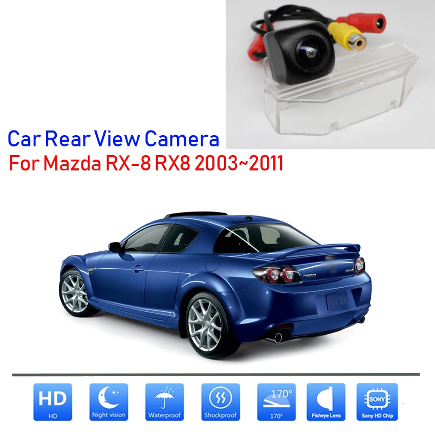 

Камера заднего вида для Mazda RX-8 RX8 2003 ~ 2008 2009 2010 CCD камера заднего вида с ночным видением для номерного знака
