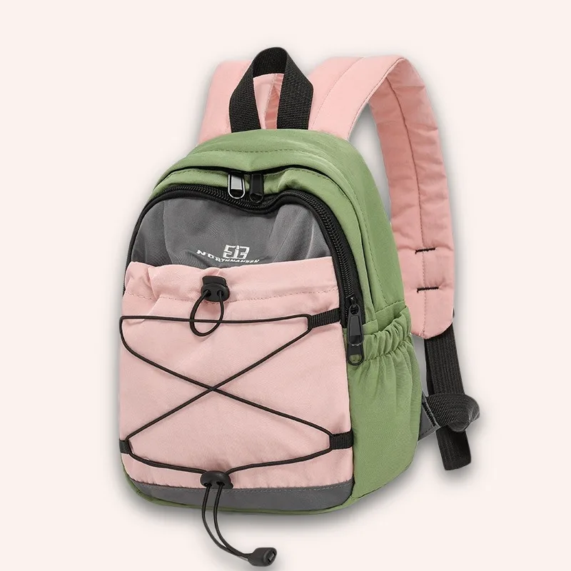 Outdoor Color Block Backpack for Women Lightweight Small Capacity Hiking Leisure Commuting Bag