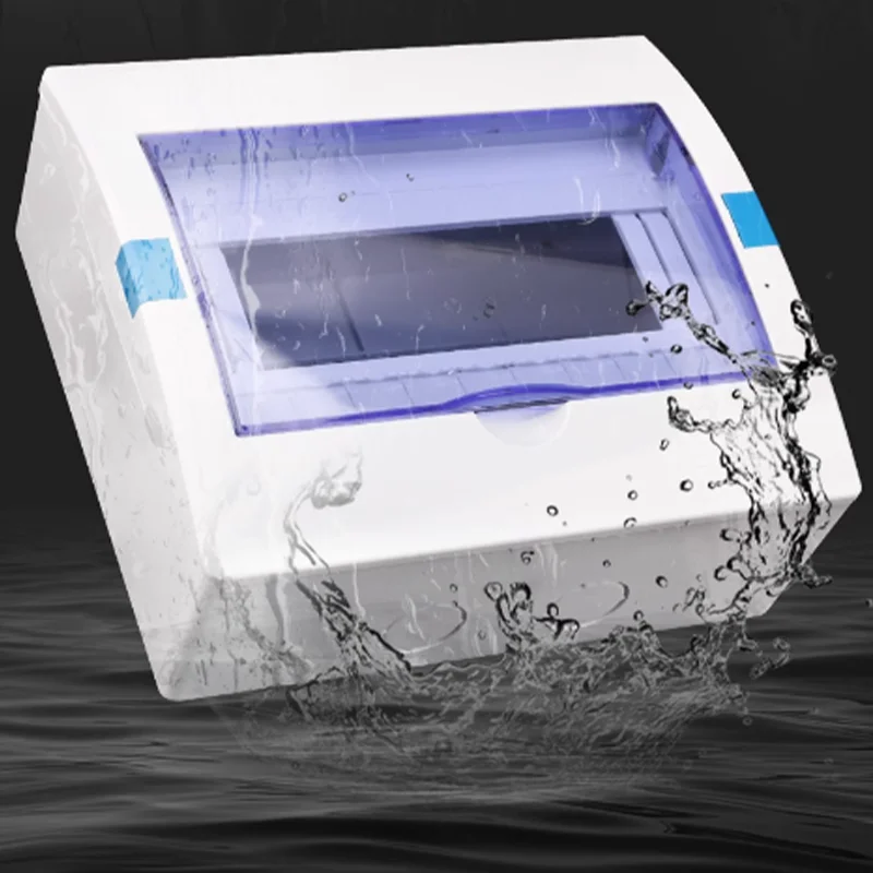 Compact and Durable Plastic Electrical Distribution Box with Built-in Rail and Air Switch