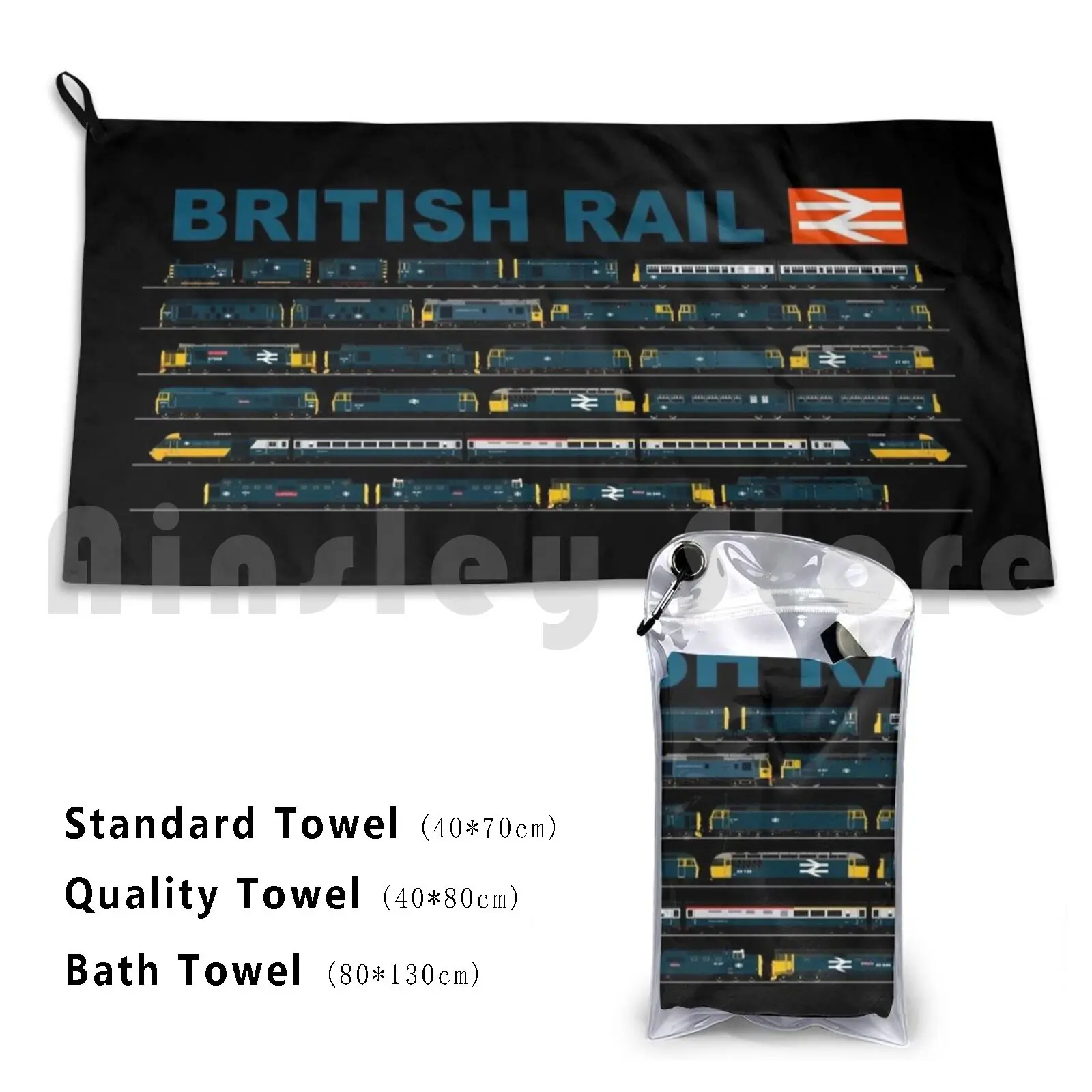 Asciugamano Da Bagno Per Treni Ferroviari Britannici Cuscino Da Spiaggia British Rail Hst Intercity Intercity 125 Classe 47 Classe 40