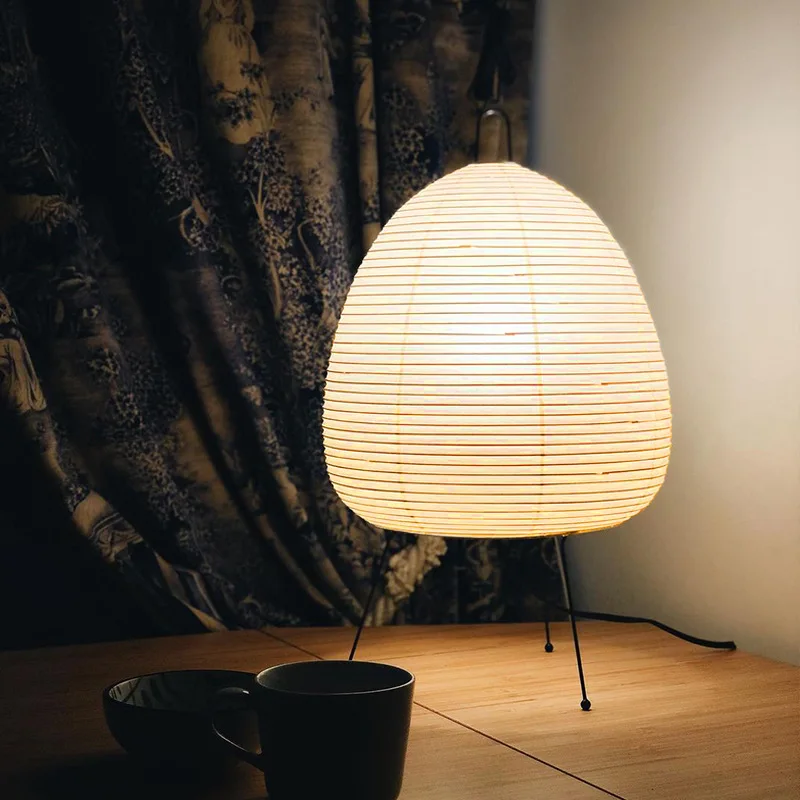 Japanese Rice Paper Lantern Led Table Living Room Bedroom Bedside Study Hotel Homestay Art Creative Decor Tripod Floor_voghion.com