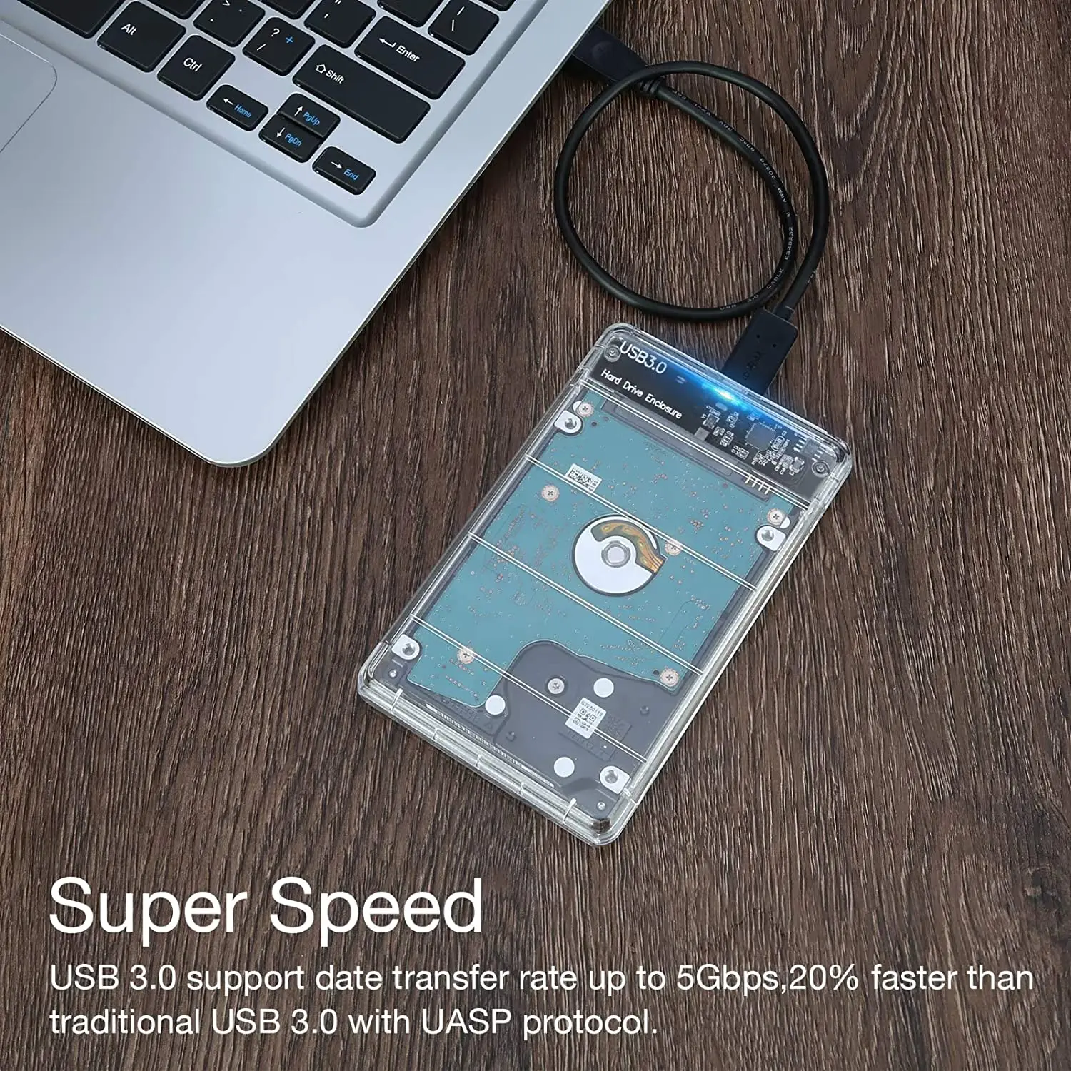 2.5  HDD ̽ SATA to USB 3.1 Gen2 10Gbps  ϵ ̺ ̽, HDD Ŭ SSD ũ ̽  UASP