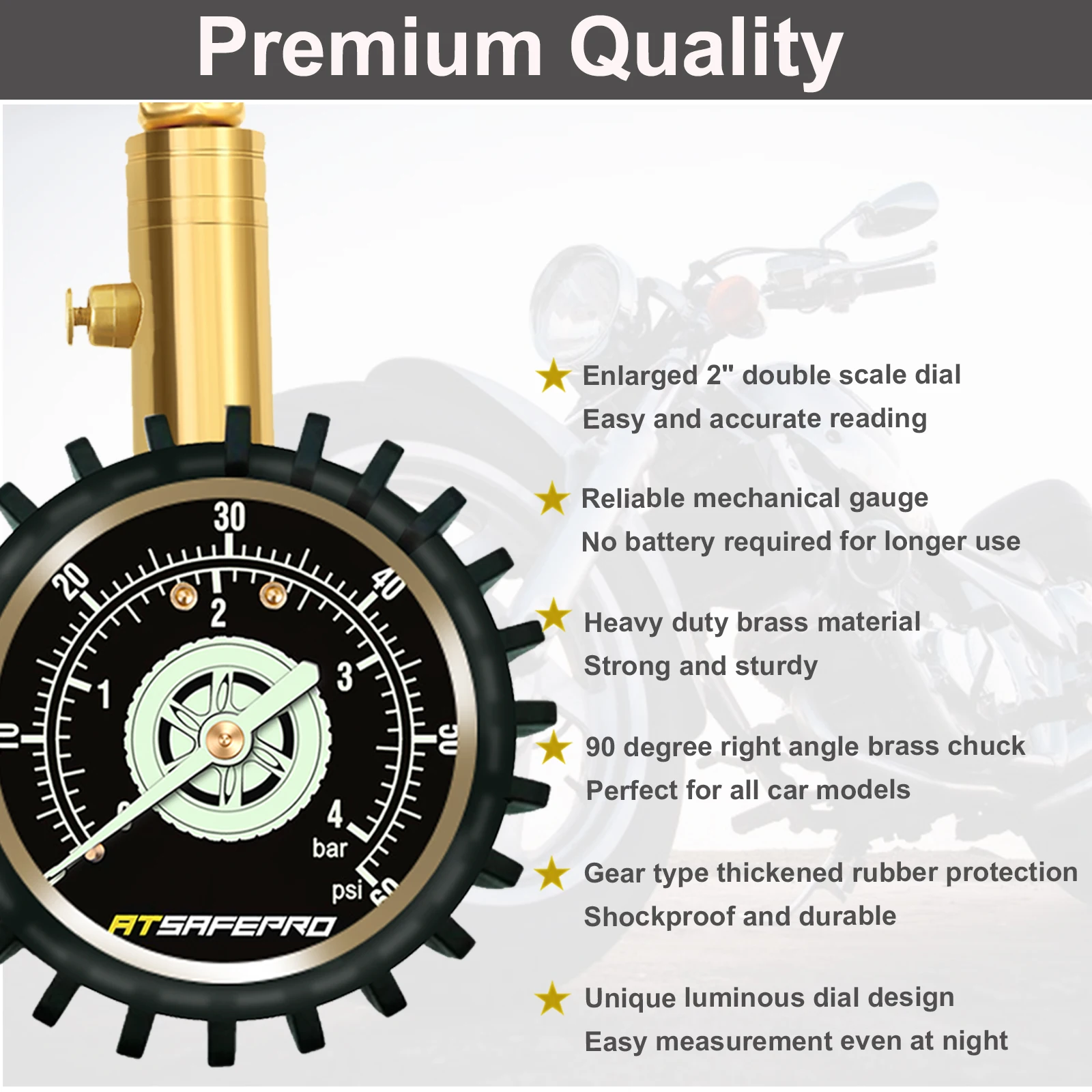 ATsafepro  Ÿ̾ з  60 PSI 90 Ȳ ô  Ÿ̾   ô ڵ  SUV