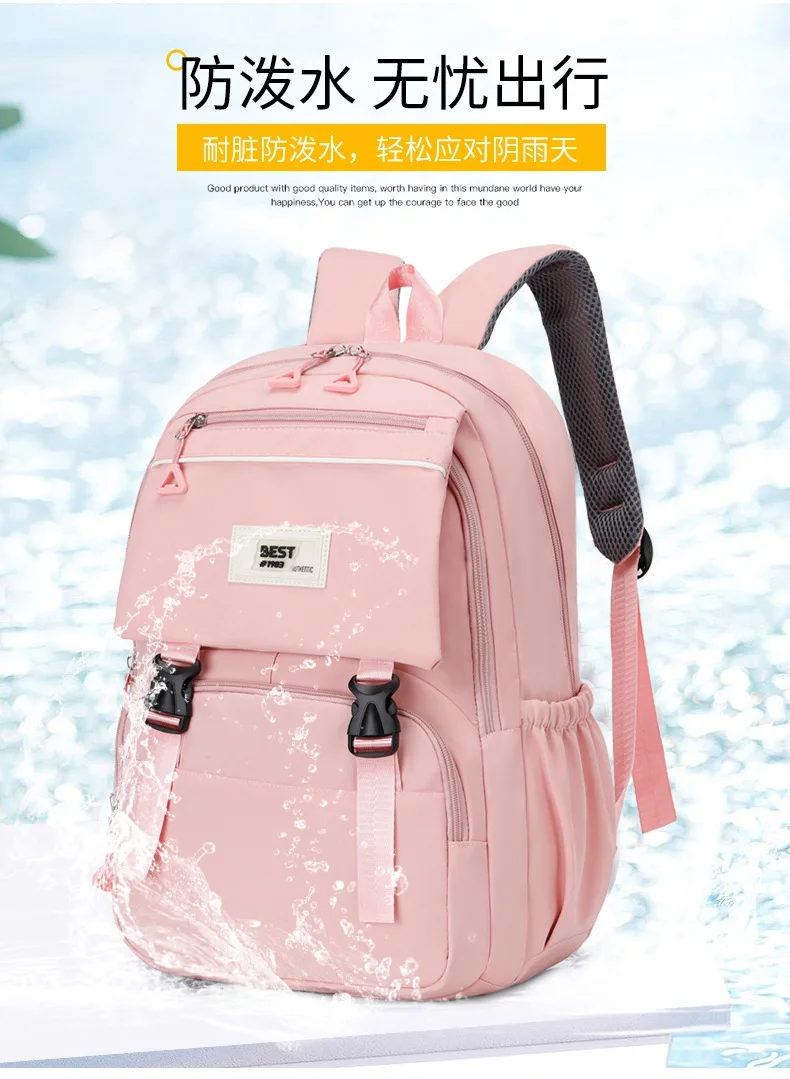 2026 Neuester modischer, verdickter Rucksack für Mittelschulmädchen, große Kapazität, einfacher und vielseitiger, hochwertiger Rucksack im Angebot – Detail 6