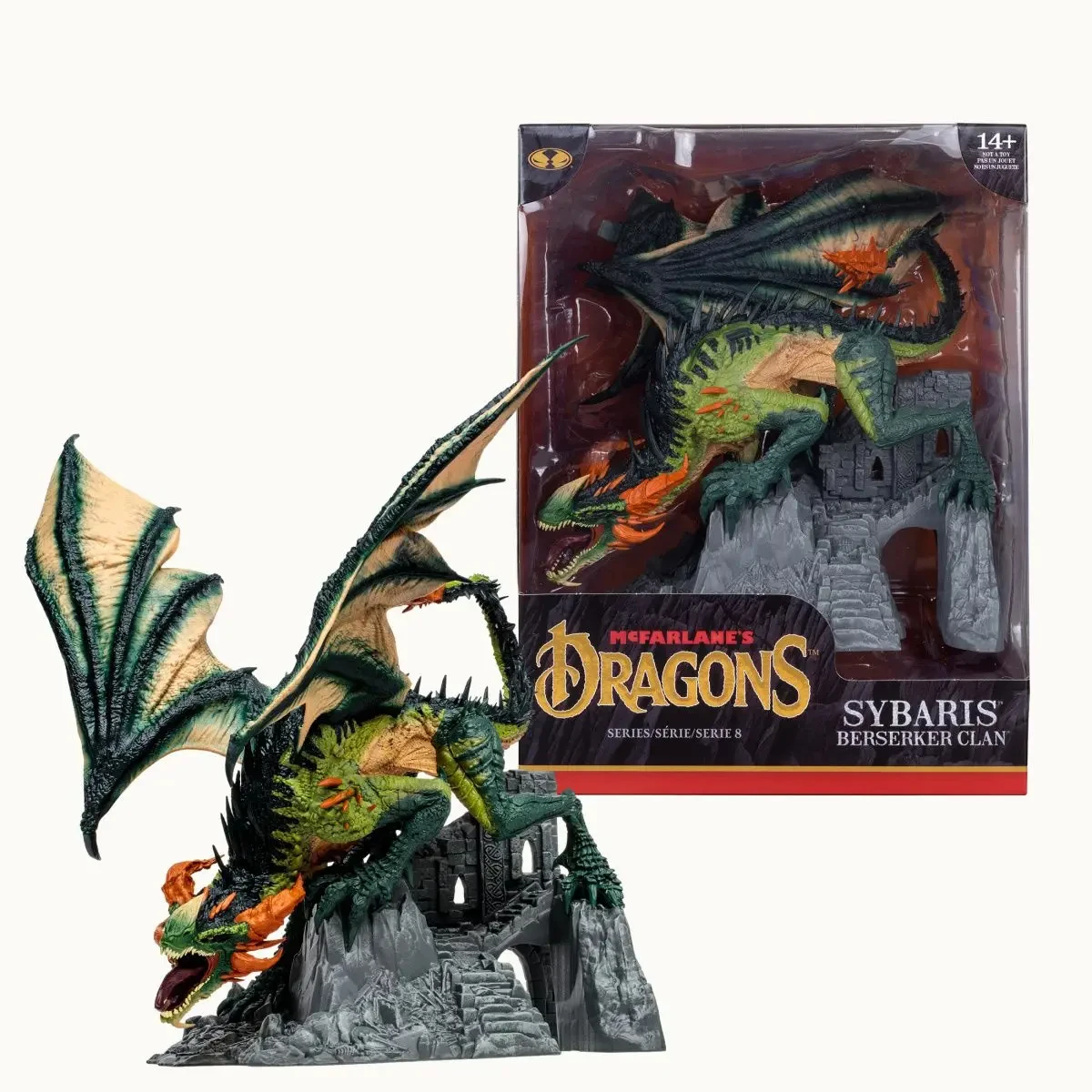 

In Stock Genuine Mcfarlane's Dragons Series 8 Sybaris Berserker Clan Statue Gold Label Edition