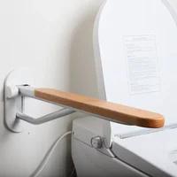 Bathroom Handrails,Elderly Care Products Support Frame,Anti Slip Solid Wood Bathroom Toilets Stand Up Assist for Disabled People 1