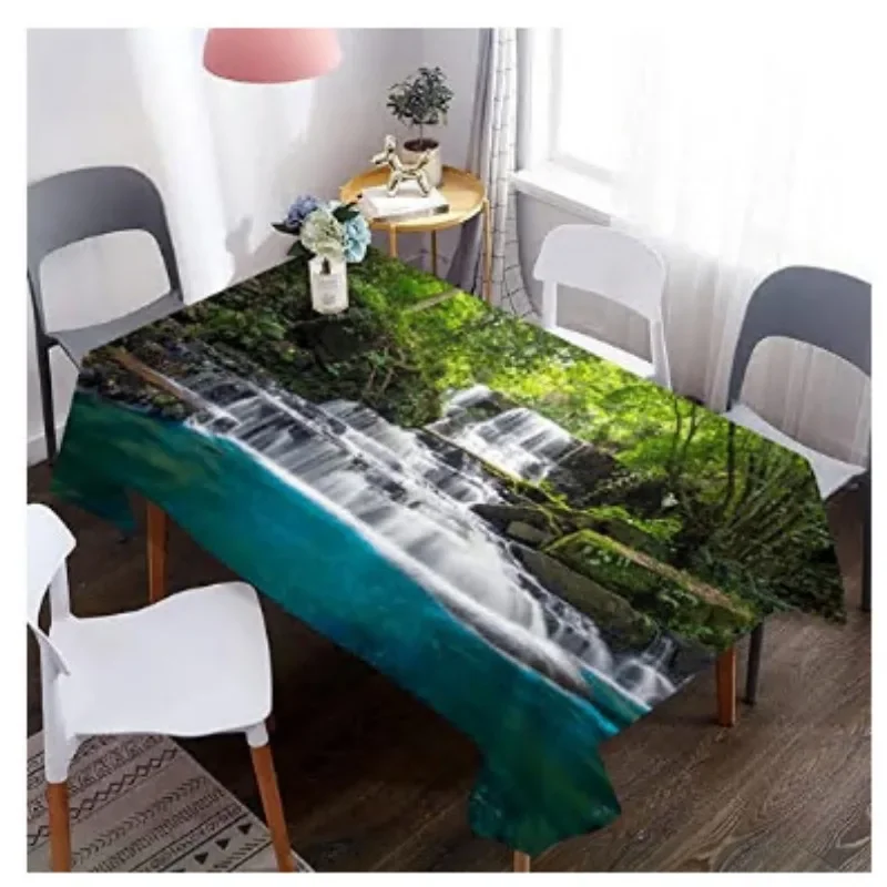 

Wooden Texture Printing Rectangular Tablecloths for Table Wedding Decoration Waterproof Coffee Table Cover Kitchen Decor Mantel