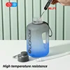 2 Liter Sports Water Bottle With Straw Large Capacity Fitness With Scale Gradient Kettle Outdoor Plastic Portable Water Bottle 4