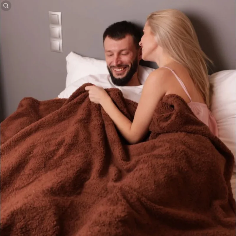 Couple Romantic Blanket Winter Warm Cozy Shaggy Blanket-Thickened King Size Blanket 100% Waterproof and Stain Resistant-Blanket witch pattern halloween blanket evil horror super soft cheap bedspread cozy fleece travel blanket