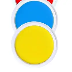 Rainbow Craft Ink Pad Vivid Multi-Colored Round Jumbo for Wood Teachers Kids