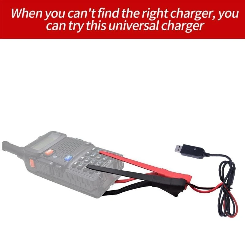 USB-Ladeklemme für UV-5R UV-82 BF-888S 2-Wege-Transceiver-Ladekabel, Bestseller, mit Anzeigeleuchte – Detail 7