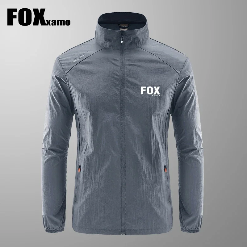 Fox Xamo 남성용 아이스 실크 자외선 차단 의류, 2024 경량 재킷, 빠른 건조, 트렌디 스킨 코트, 사이클링 기어, 여름