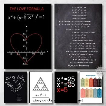 Tabella di moltiplicazione Poster artistico Scienza educativa Matematica Pittura su tela Stampe murali Immagine per soggiorno Decorazioni per la casa