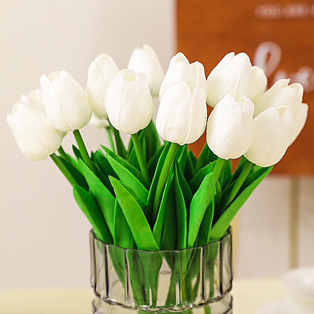 35 cm 10 pezzi fiore di tulipano Bouquet di tulipani artificiali schiuma di  PE fiore finto per la decorazione della cerimonia nuziale decorazione del  Bouquet da giardino di casa - AliExpress