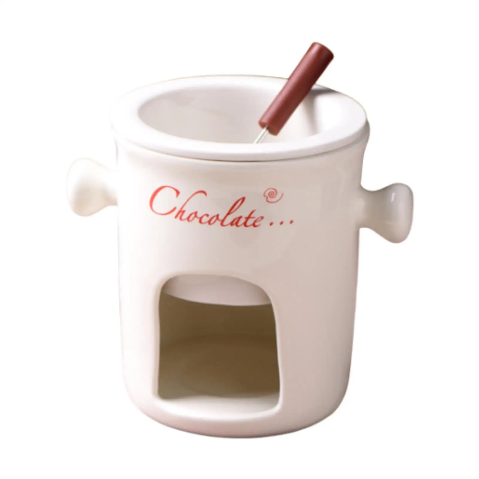 Porcelain Chocolate Fondue Food Cookware for Birthday Anniversary Broth