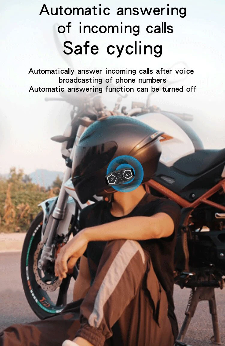 Motorcycle Helmet Bluetooth Headset With Type-c And Ipx6 Rating_voghion.com