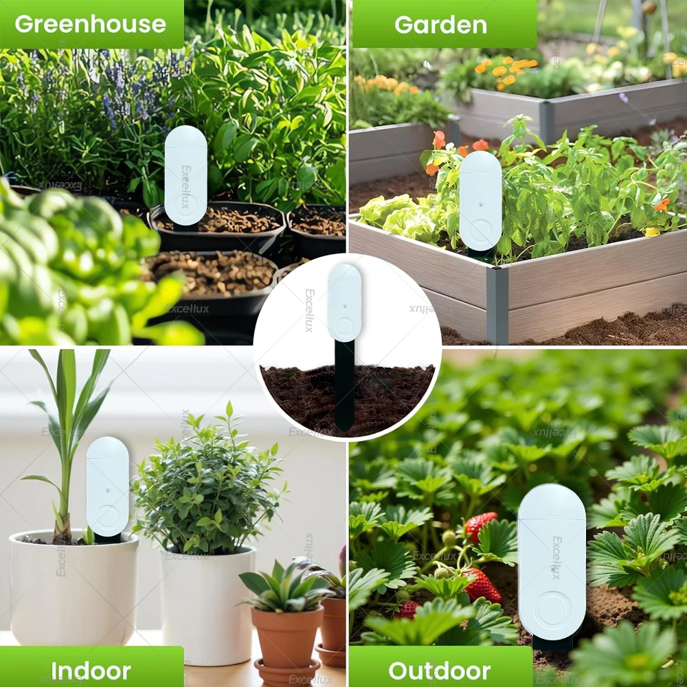 Zigbee Soil Moisture Tester With illuminance Sensor Temperature Humidity Meter Sensor RealTime Monitor For Tuya Smart Life 2MQTT