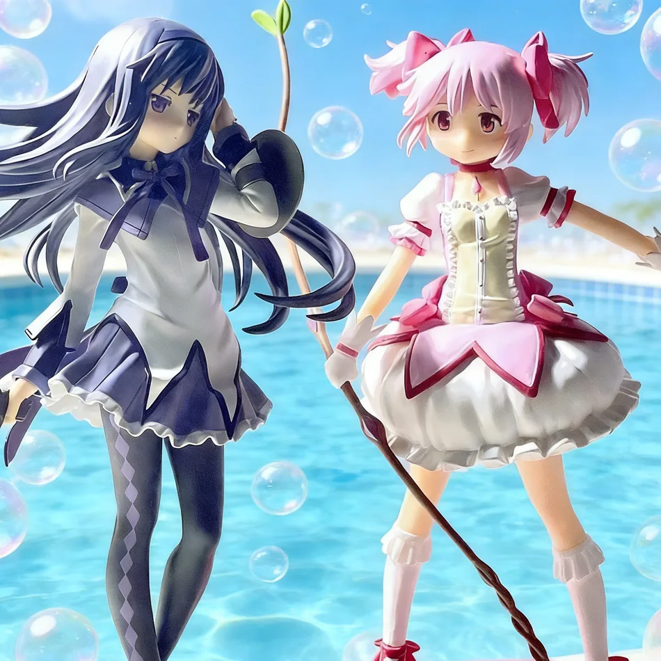 Figurine d'action Anime Magical Girl 22 cm - Kaname Madoka et Akemi Homura - Modèle de collection Kawaii Loli - Jouet Cadeau 1