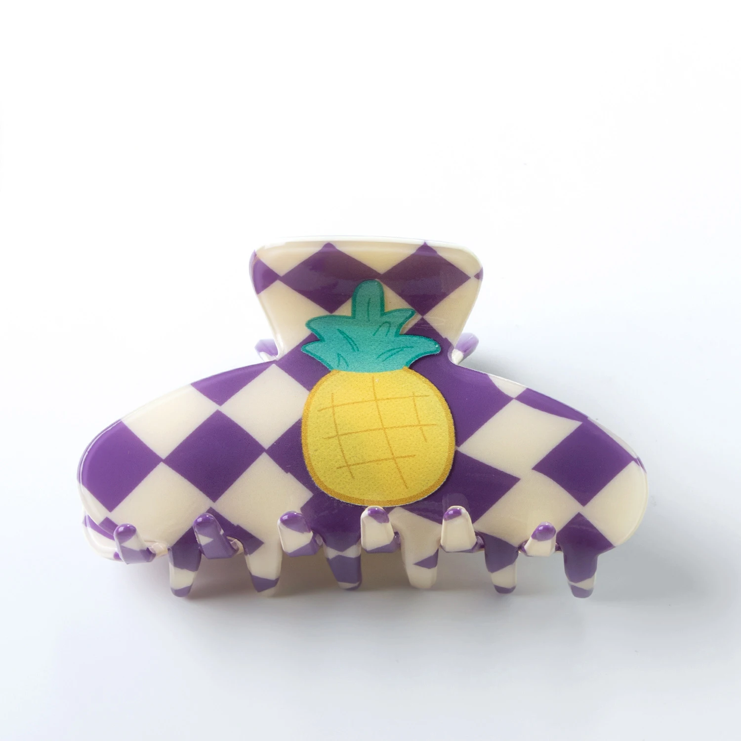 Plaid Cartoon Fruit Hair Claw Clip - Harajuku Retro Style Versatile Accessory