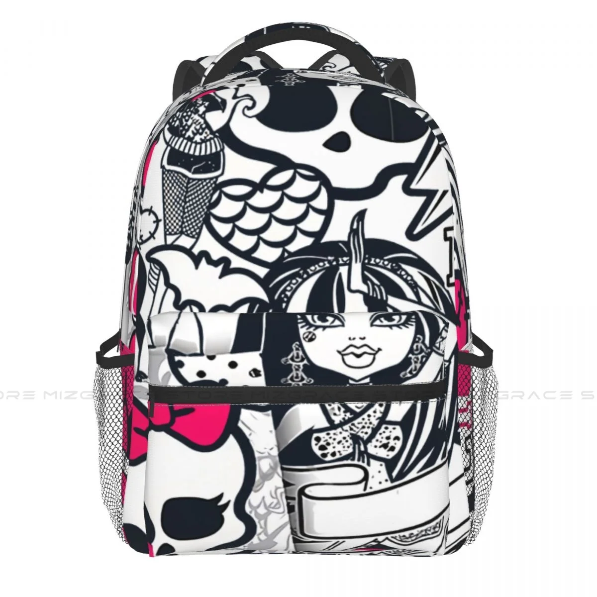 Draculaura Design Backpacks Monster High Doll Casual Print Student School Bag Women Man's Travel Bags Laptop Daypack