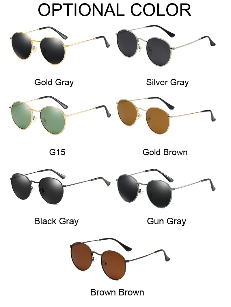 Marke Designer Vintage Runde Polarisierte Sonnenbrille Mann Retro Kleine Rahmen Sonnenbrille Männlichen Mode Fahren Shades Gafas De_voghion.com