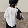 2025 Spring New Children Long Sleeve T Shirt Cotton Baby Boy Girl Solid Casual Bottoming Shirt Toddler Kids Versatile Loose Tops 5