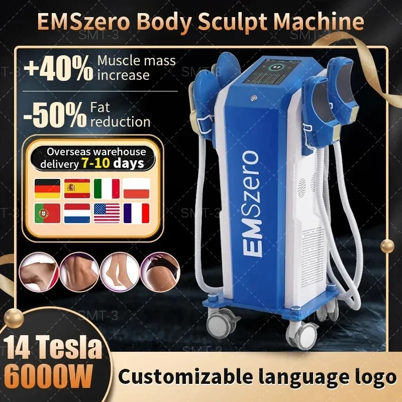 

EMSzero Neo Hi-emt 14 Tesla EMS Muscle Building Body Sculpting DLS-EMSlim Machine 4 Handles and Pelvic Stimulation Pad Optional