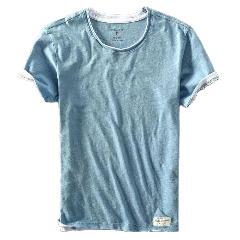 Men's Bamboo Cotton White Tee - FOR PIMWICK 1